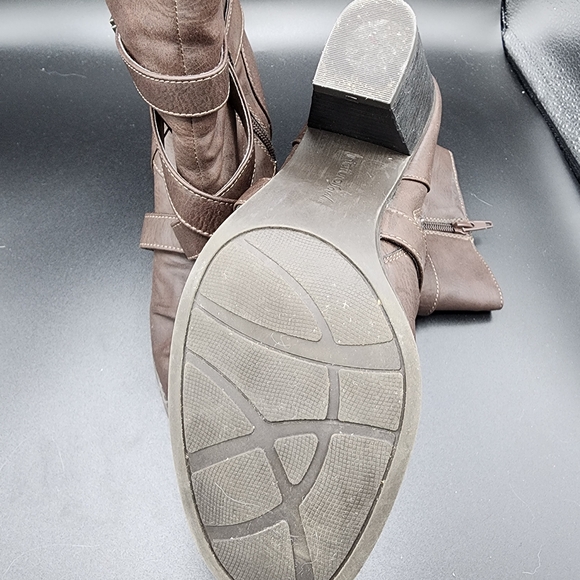 Natural Soul Dark Brown Ankle Boots with Double Buckle - Picture 12 of 12